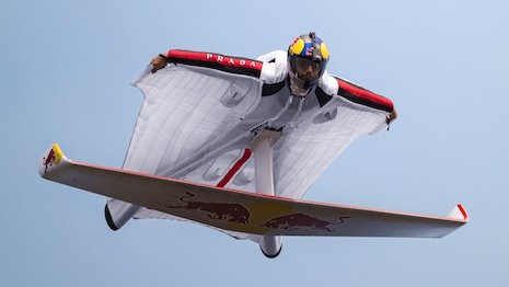 Prada Linea Rossa backs intense wingsuit stunt